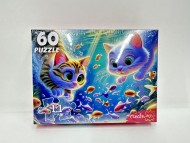 ПАЗЛЫ 60 элементов. КОТЯТА ПОД ВОДОЙ  (арт.Х60-7595)